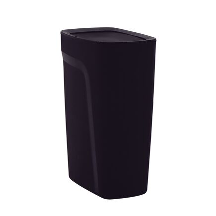 Lixeira Tramontina Compact em Polipropileno Preto com Tampa Basculante 10,5 L