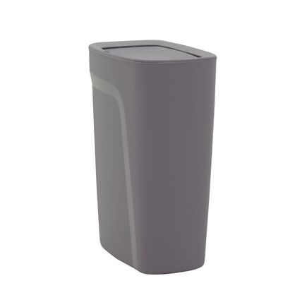Lixeira Tramontina Compact em Polipropileno Cinza com Tampa Basculante 10,5 L