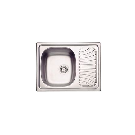 Cuba de Sobrepor Tramontina Alpha 34 R em Aço Inox com Acabamento Natural 62 x 50 cm com Escorredor e Válvula