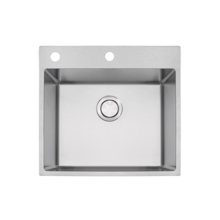 Cuba de Sobrepor Tramontina Design Collection Quadrum Flush em Aço Inox com Acabamento Acetinado 50x40 cm