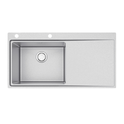 Cuba de Sobrepor Tramontina Design Collection Smooth 1C 50 Plus EX em Aço Inox com Acabamento Acetinado 100x52 cm