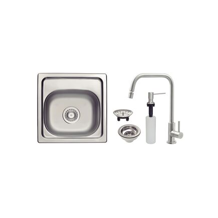 Kit Cuba Varanda Gourmet Tramontina California 15 FX em Aço Inox com Acabamento Natural 38 x 38 cm