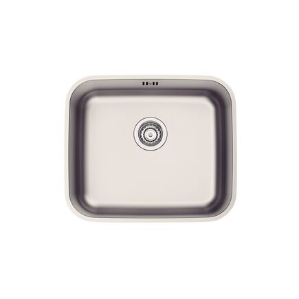 Cuba de Embutir Tramontina Dora 40 BL R6 em Aço Inox Escovado com Válvula e escape 40x34 cm