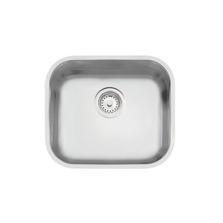 Cuba de embutir Tramontina Lavínia 40 BL em aço inox escovado 40x34 cm com válvula de 3 1/2