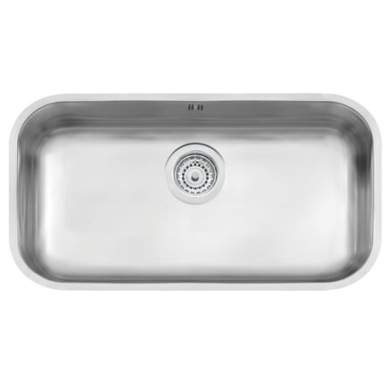 Cuba de embutir Tramontina Lavínia 56 BL em Aço Inox Escovado 56x34 cm com válvula de 4 1/2 com escape