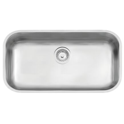 Cuba de embutir Tramontina Lavínia 56 BL em aço inox escovado 56x34 cm com válvula de 3 1/2