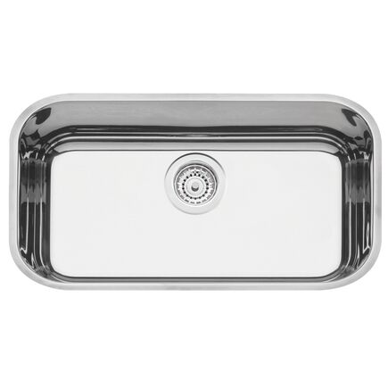 Cuba de embutir Tramontina Lavínia 56 BL em Aço Inox Alto Brilho 56x34 cm com válvula de 4 1/2