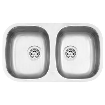 Cuba de embutir Tramontina Isis 2C 34 BL em Aço Inox Escovado 77x45 cm