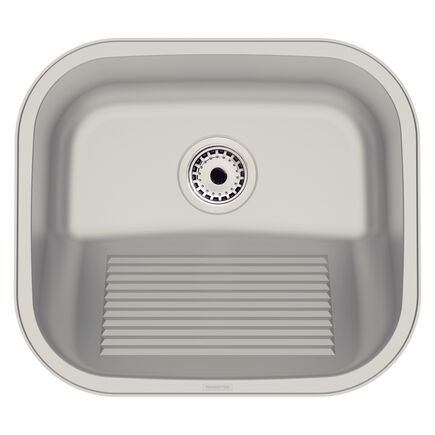 Tanque de Encaixe Tramontina Hera Compact 19 em Aço Inox Escovado 40x35 cm