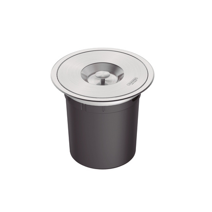 Lixeira de Embutir Tramontina Clean Round em Aço Inox com Balde Plástico 5 L