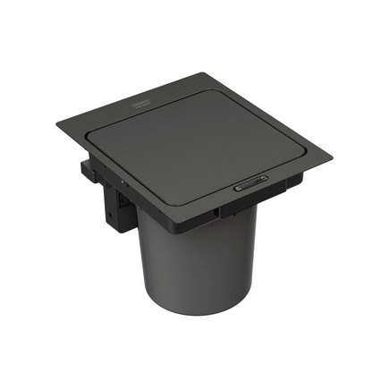 Lixeira de Embutir com Sensor Tramontina Design Collection Next Black Matte em Aço Inox com Balde Plástico 5 L