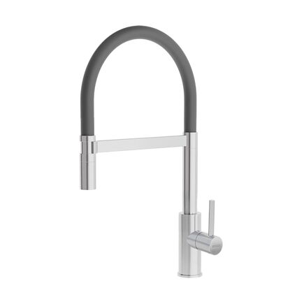 Torneira Tramontina Versatile Black em Aço Inox com Mangueira Flexível e Bica Giratória 360°