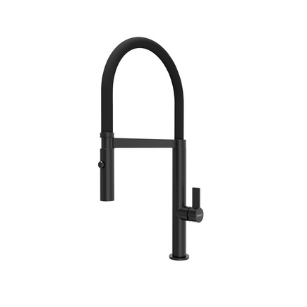 Monocomando Versatile Slim Black Matte em Aço Inox com Acabemento Preto Fosco