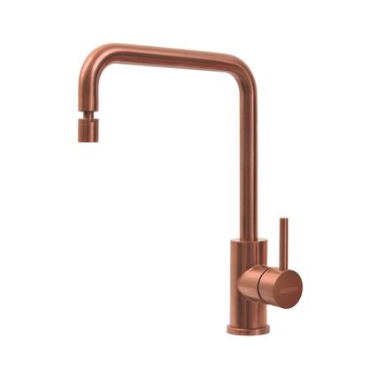 Monocomando Tramontina Angolare em Aço Inox com Bica Articulada com revestimento PVD Rose