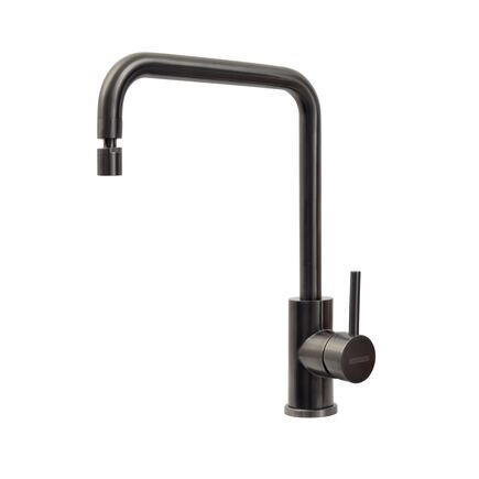 Monocomando Tramontina Angolare em Aço Inox com Bica Articulada e revestimento PVD Black