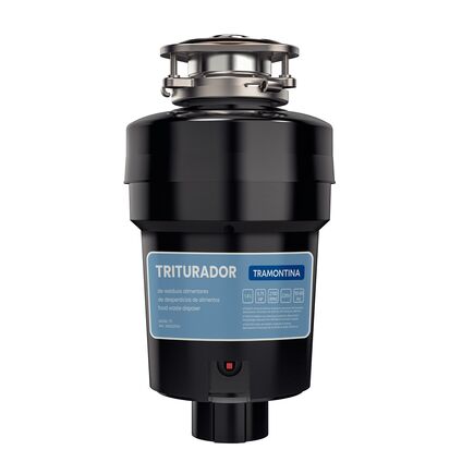 Triturador de Resíduos Alimentares Tramontina para Cubas ou Pias com Furação para Válvula de 4 1/2 com Potência de 0,75 HP 220 V