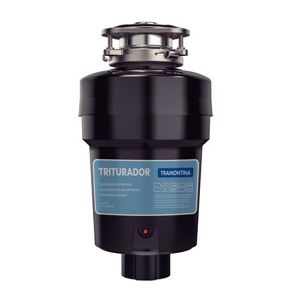 Triturador de Resíduos Alimentares Tramontina para Cubas ou Pias com Furação para Válvula de 4 1/2 com Potência de 0,75 HP 127 V