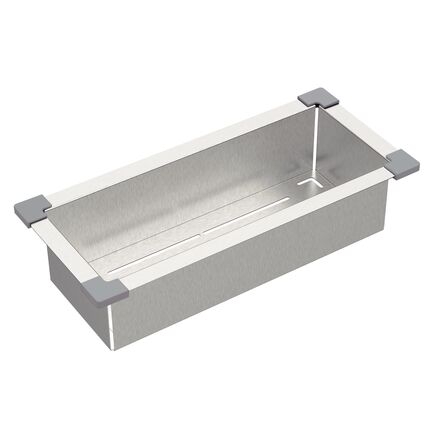 Cesto Coador Tramontina Design Collection Acessórios em Aço Inox com Acabamento Acetinado 19x43 cm