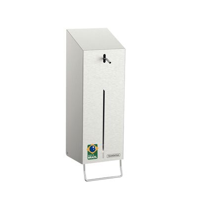 Dispenser de Álcool Gel e Sabão Líquido 1 litro Tramontina em Aço Inox com Acabamento Acetinado