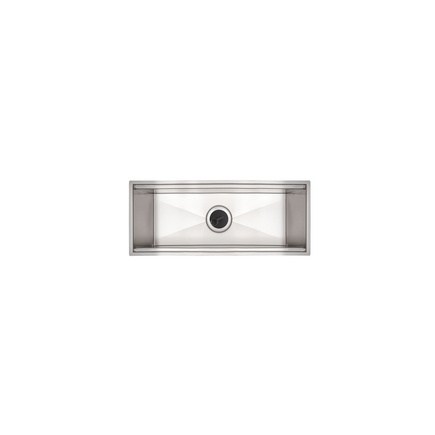 Canal Organizador em Aço Inox Tramontina para Sobrepor com Acabamento Acetinado 45x18 cm
