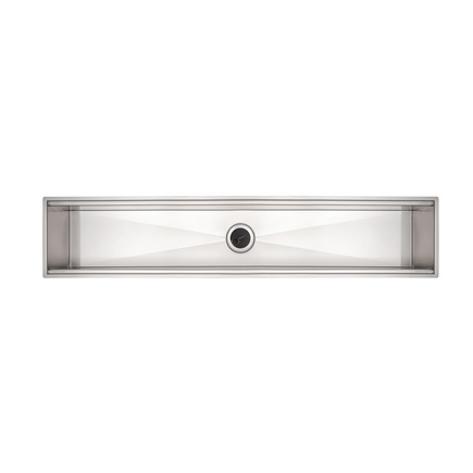 Canal Organizador em Aço Inox Tramontina para Sobrepor com Acabamento Acetinado 90x18 cm