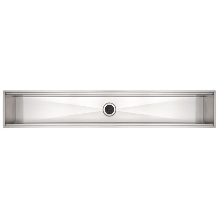 Canal Organizador em Aço Inox Tramontina para Sobrepor com Acabamento Acetinado 105x18 cm