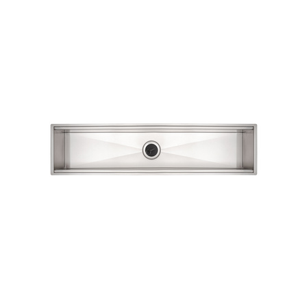 Canal Organizador em Aço Inox Tramontina para Sobrepor com Acabamento Acetinado 75x18 cm
