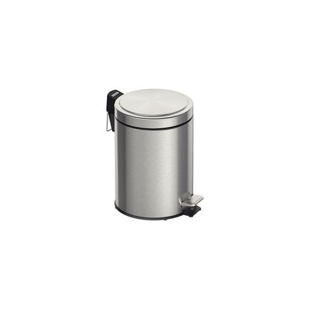 Lixeira com Pedal Tramontina Brasil Plus em Aço Inox com Acabamento Acetinado e Balde Interno 5 L