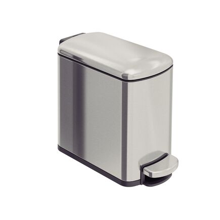 Lixeira com Pedal Tramontina Tipo D Slim em Aço Inox com Acabamento Acetinado 6 L