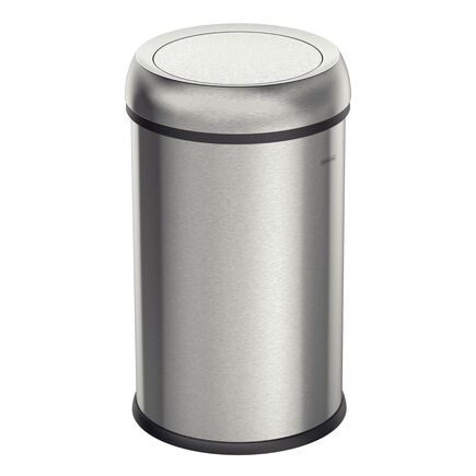 Lixeira Tramontina Friuli 65 L em Aço Inox com Acabamento Acetinado e Tampa Basculante