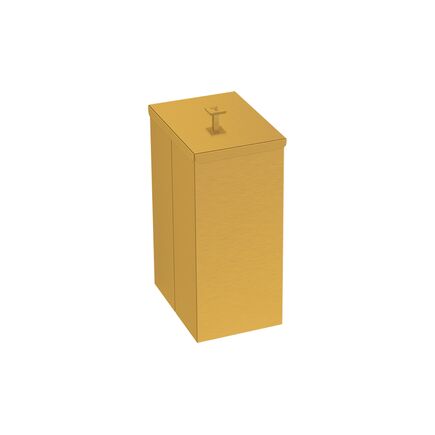 Lixeira Tramontina Luz Slim em Aço Inox com Acabamento Acetinado e Revestimento Gold 5,5 L