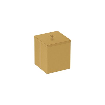 Lixeira Tramontina Luz em Inox com Acabamento Acetinado e revestimento fosco Gold Matte a base de verniz com 4,5 L