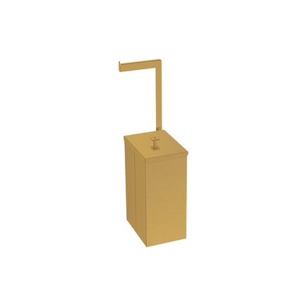 Lixeira Tramontina Luz Slim em Aço Inox 5,5 L com Suporte para Papel Higiênico