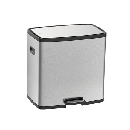 Lixeira Tramontina Octos em Aço Inox com 02 Baldes Removíveis e Pedal 15 L + 15 L