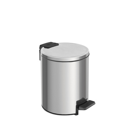 Lixeira com Pedal Tramontina Loop em Aço Inox com Acabamento Polido e Balde Interno 3 L