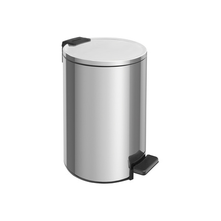 Lixeira com Pedal Tramontina Loop em Aço Inox com Acabamento Polido e Balde Interno 12 L
