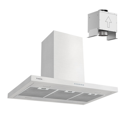 Coifa de Ilha Tramontina Dritta Isla T smart 90 Split em Aço Inox 90 cm 220