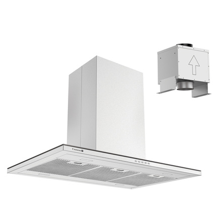 Coifa de Ilha Tramontina Slim Isla T smart 90 Split em Aço Inox com Acabamento Acetinado 90 cm