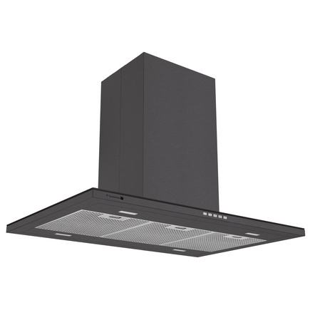 Coifa Tramontina Slim Isla 90 em Aço Inox com Acabamento Black Steel 220 V