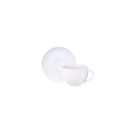 Conjunto Xícara e Pires de Chá Tramontina Maria Augusta em Porcelana 250 ml 2 Peças