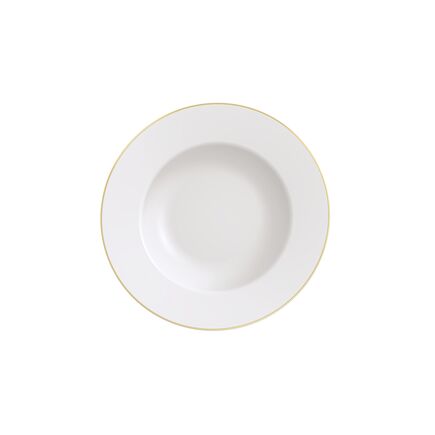Prato Raso Filetado Tramontina Elisa em Porcelana com Borda Dourada 28 cm