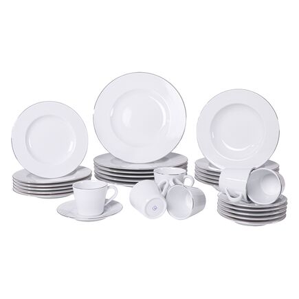 Aparelho de Jantar Tramontina Joana em Porcelana Decorada 30 Peças