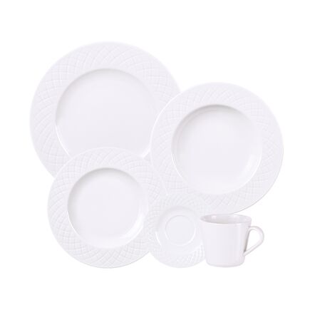 Aparelho de Jantar Tramontina Ingrid em Porcelana Decorada 30 Peças