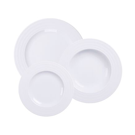 Jogo de Pratos Tramontina Vibrare em Porcelana Decorada 12 Peças