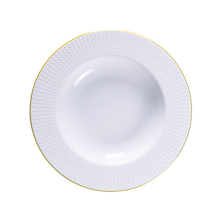 Prato Fundo Mesh Filetado em Porcelana 23 cm