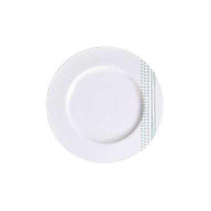 Prato Sobremesa Tramontina Monocroma em Porcelana Decorada 21 cm