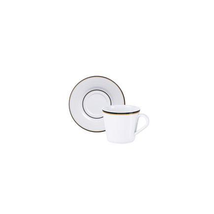Conjunto Xícara e Pires de Chá Tramontina Sienna em Porcelana Decorada 185 ml 2 Peças