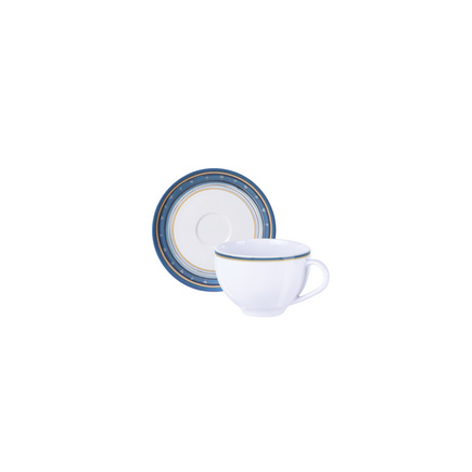 Conjunto Xícara e Pires de Chá Tramontina Nix em Porcelana Decorada 250 ml 2 Peças