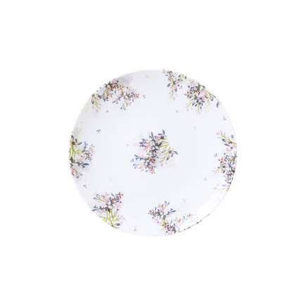 Prato Sobremesa Tramontina Fogli em Porcelana Decorada 19 cm