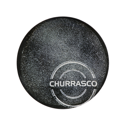 Prato Raso Tramontina Churrasco Carbon em Porcelana Decorada 25 cm